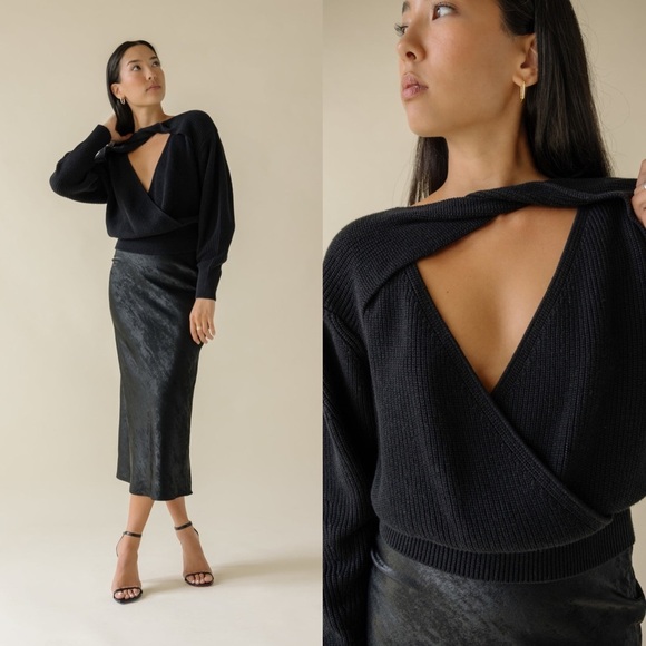 NWT IRO Paris Cut-Out Detail Knit Jumper Valtea Sweater Pullover Cashmere S - Picture 3 of 16